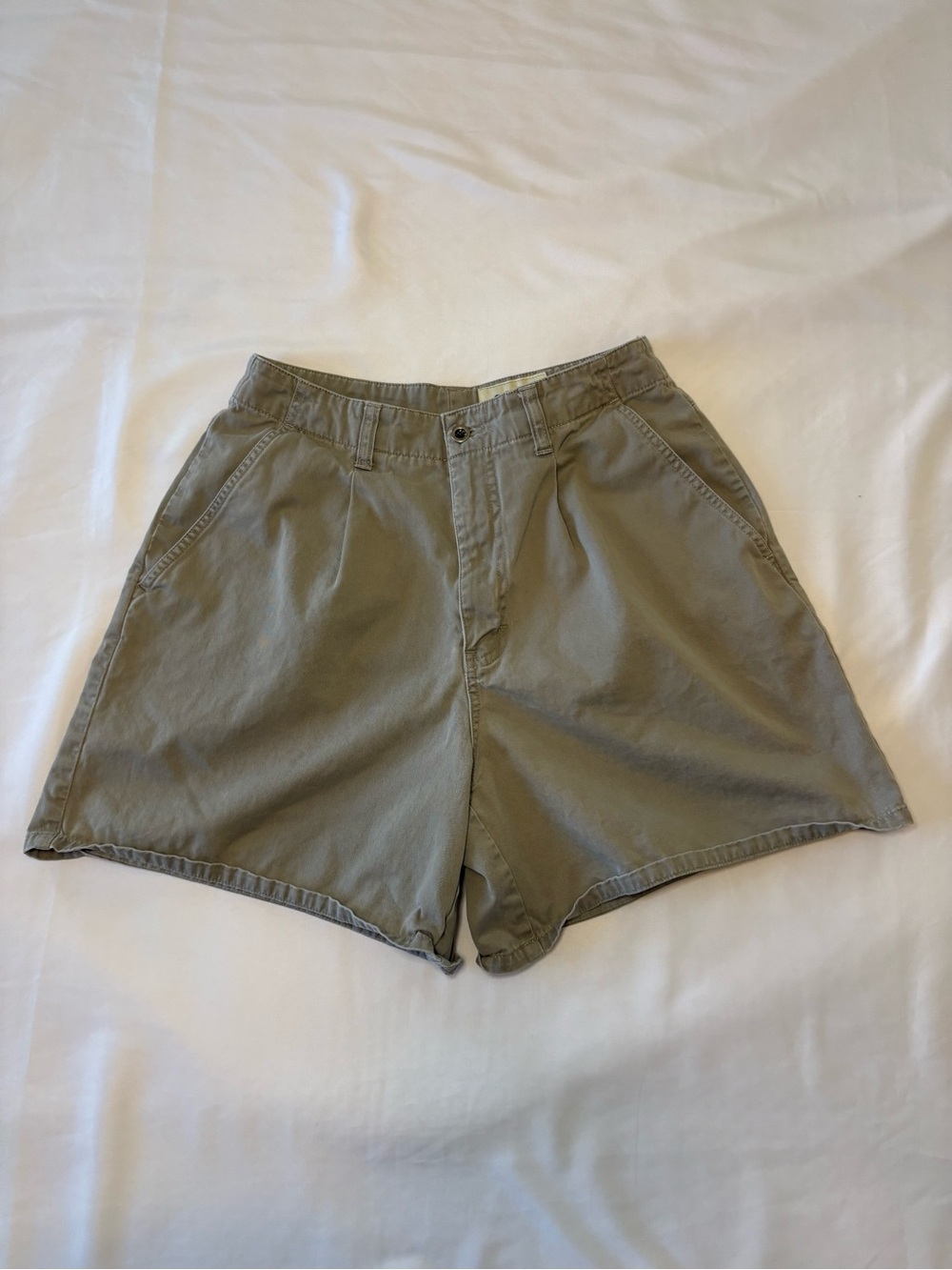 Eddie Bauer Women's Khaki Flat-Front Shorts
